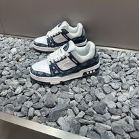 White and Blue Print