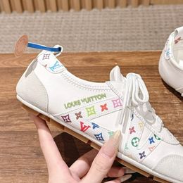 Luxury Designer Shoe women leather loafers new spring model flat-soled slip-on shoes with round toe metal bow Sneakerina